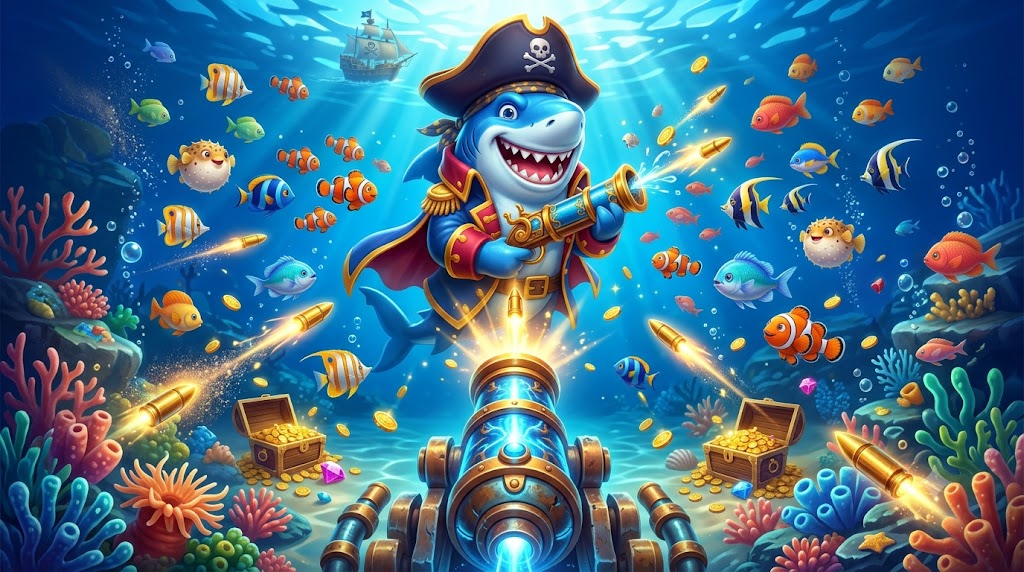 Giao diện game bắn súng đại dương sống động